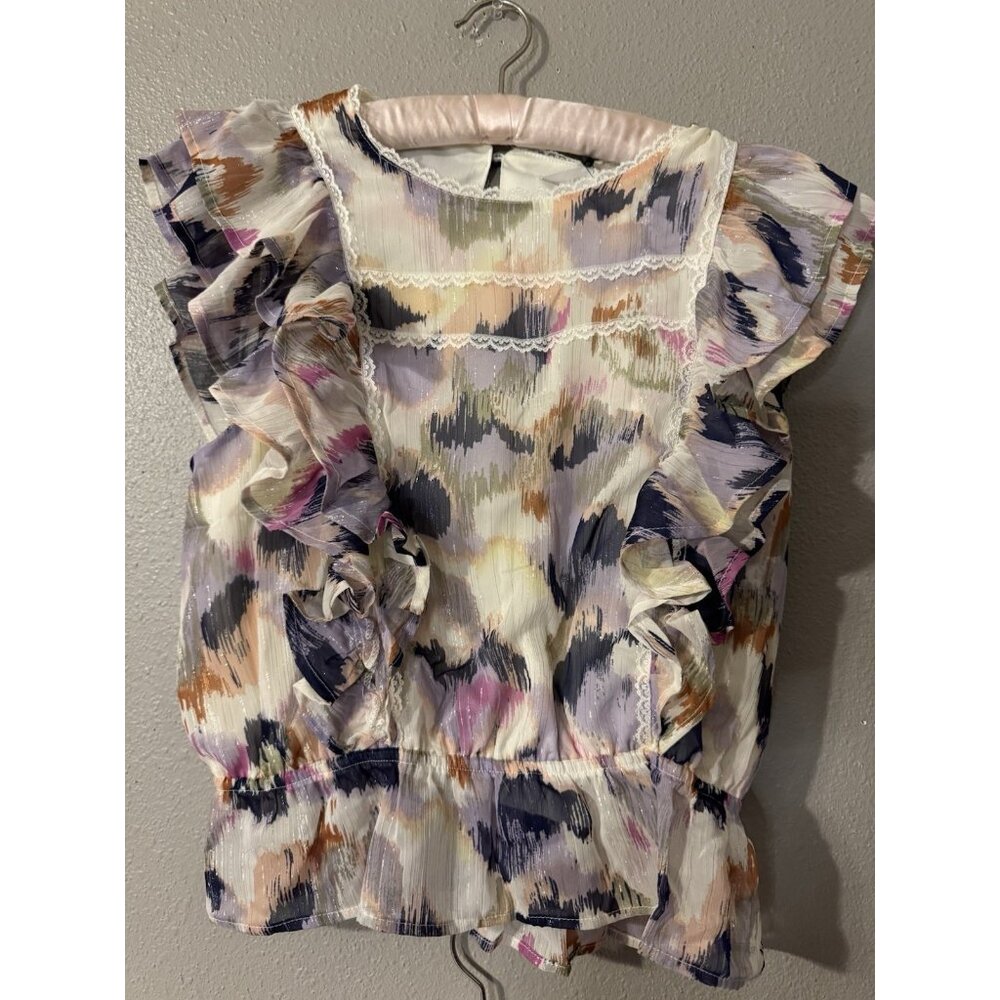 Spring & Mercer Colorful Smocked Tiered Ruffle Large Skirt Medium Top Set NEW - Picture 14 of 14